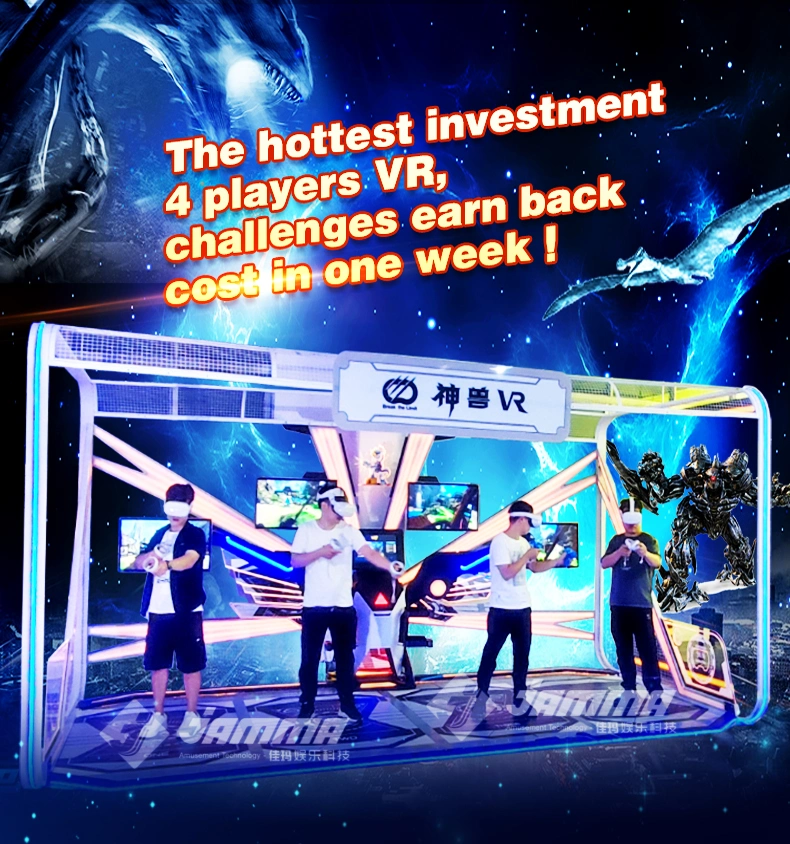 Earn Money Arcade 9d Vr Simulator Shooting Game with Headset Box