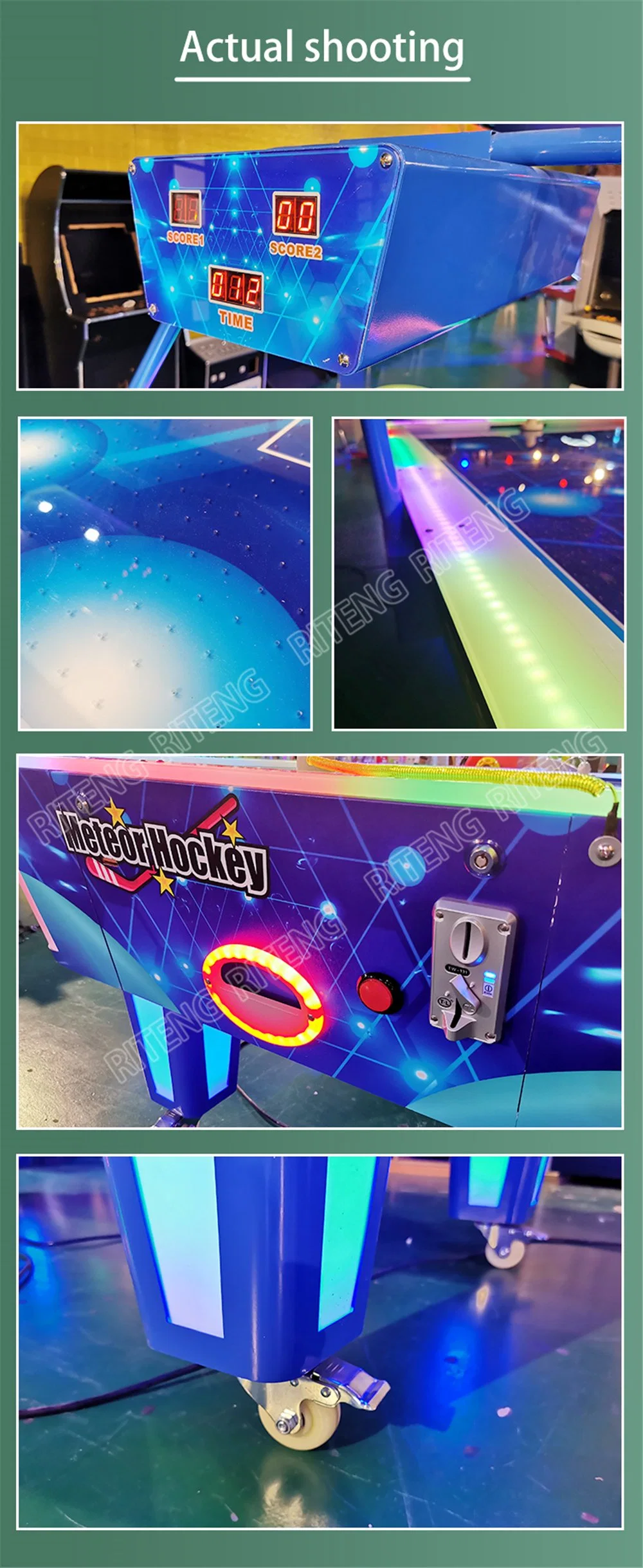 Sport Full Size Air Hockey Table Coin Operated Arcade Sale Classic Electric Ice Lottery Game Machine