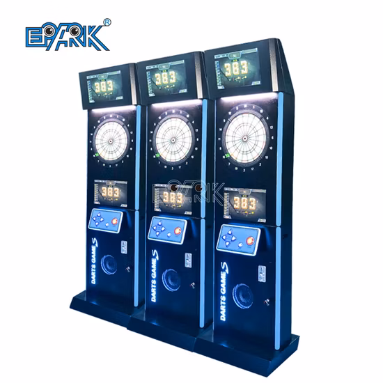 Máquina de jogos de dardos eletrônicos de fliperama esportiva interna operada por moedas com LED para venda