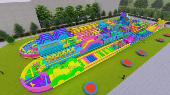 Parque inflável interno do trampolim da corrediça do leão-de-chácara do parque temático para crianças
