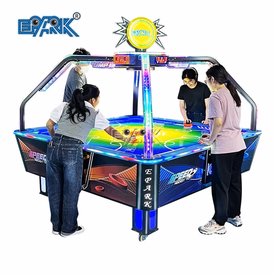 Máquina de jogo a fichas para 4 pessoas, hóquei de velocidade, esporte interno, fliperama, máquina de jogo de redenção